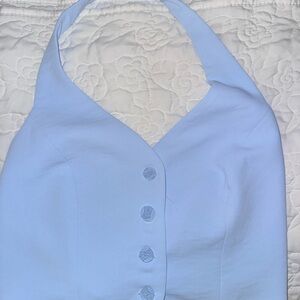 Christian Lacroix Light Blue Buttoned Tank Top